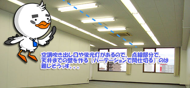 天井の状況に注意が必要です